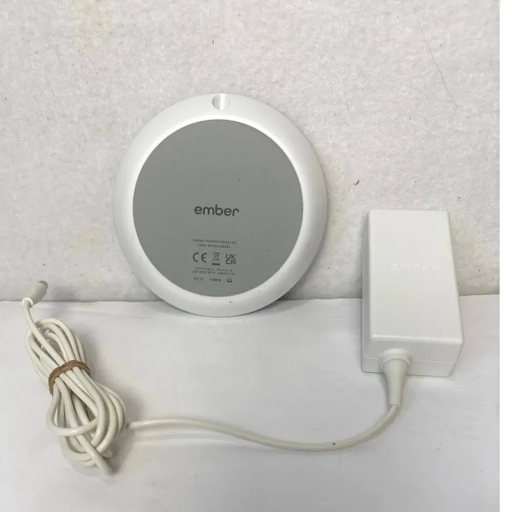 Ember Smart Mug Corlee Cup Charger Charging Coaster Base + Power Adapter White